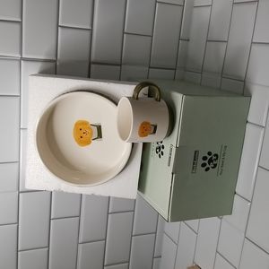Large Ceramic Dog Bowl and Mug Set Matching Owner Pet Set